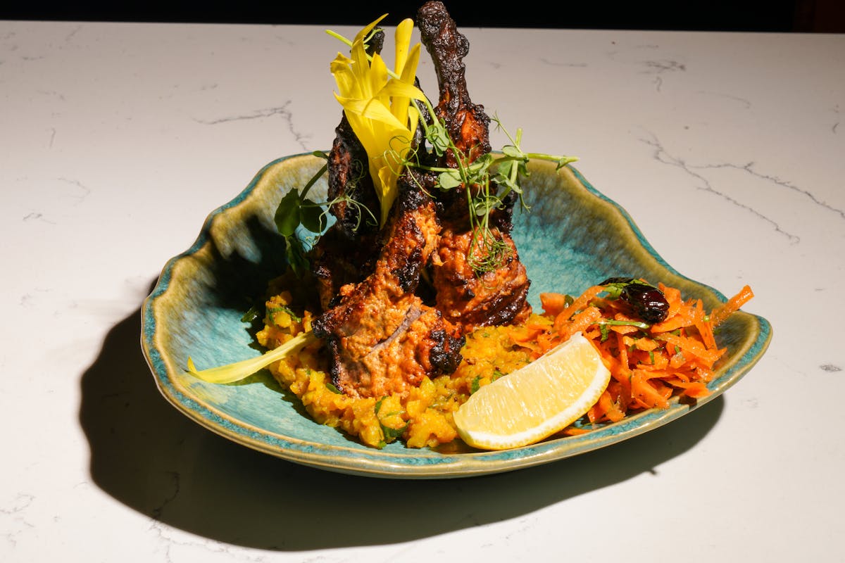 a plate of food on a table